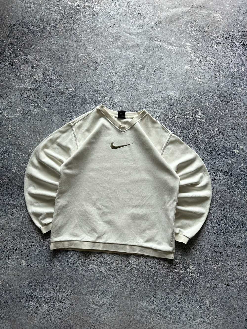 Nike × Streetwear × Vintage Vintage Nike Cream Sw… - image 1