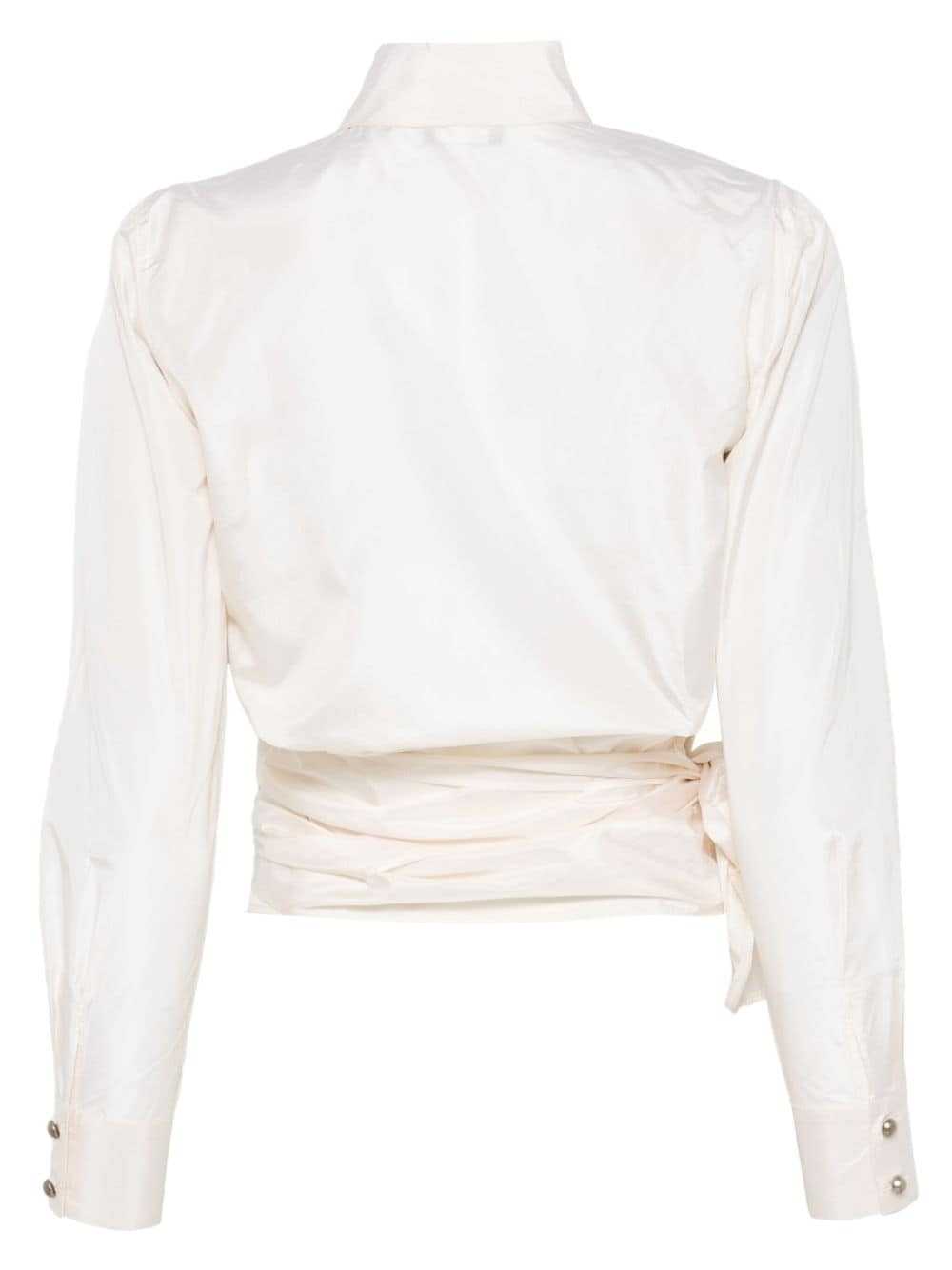 Giorgio Armani Pre-Owned 1990s silk blouse - White - image 2