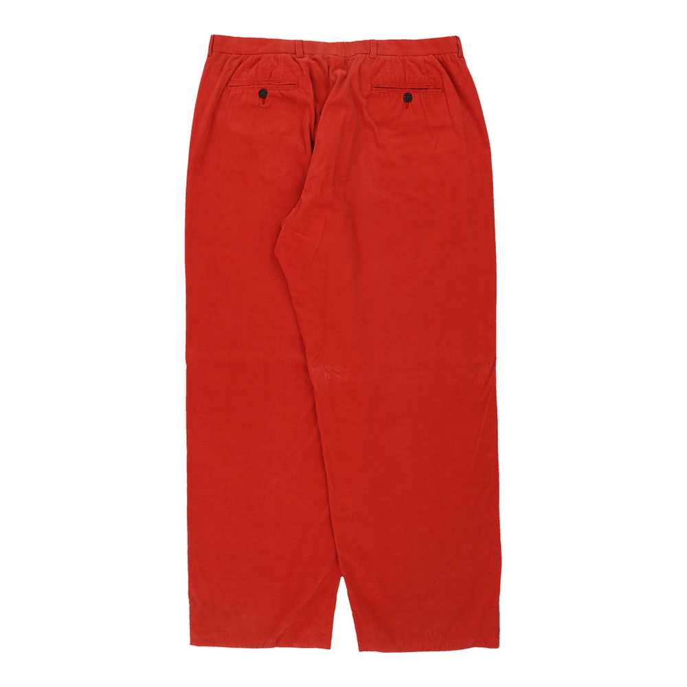 Giorgio Armani Cord Trousers - 36W 32L Red Cotton - image 2