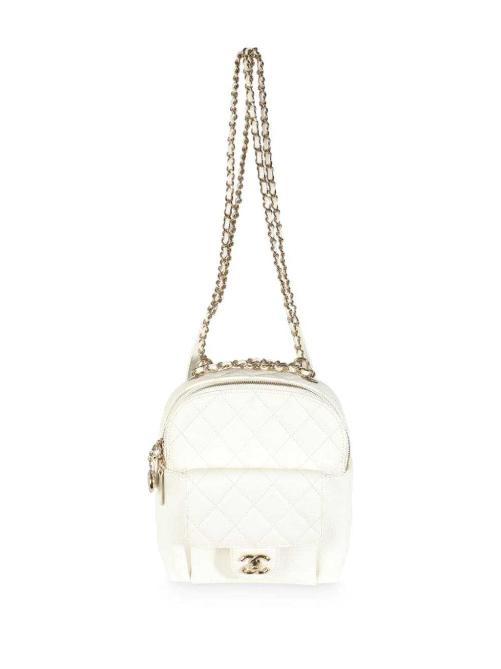 CHANEL Pre-Owned 2018-2019 small backpack - White - image 2