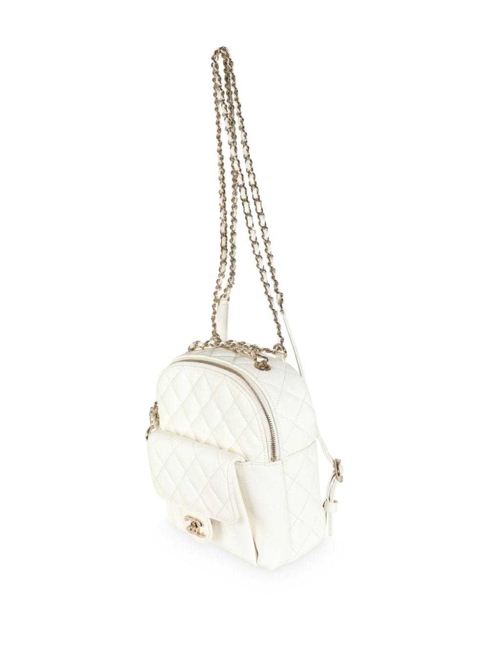 CHANEL Pre-Owned 2018-2019 small backpack - White - image 5