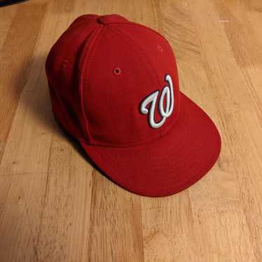 HT28 New Era Washington Nationals Red Hat 2008 Inaugural Game Patch Size 7 *RARE newest