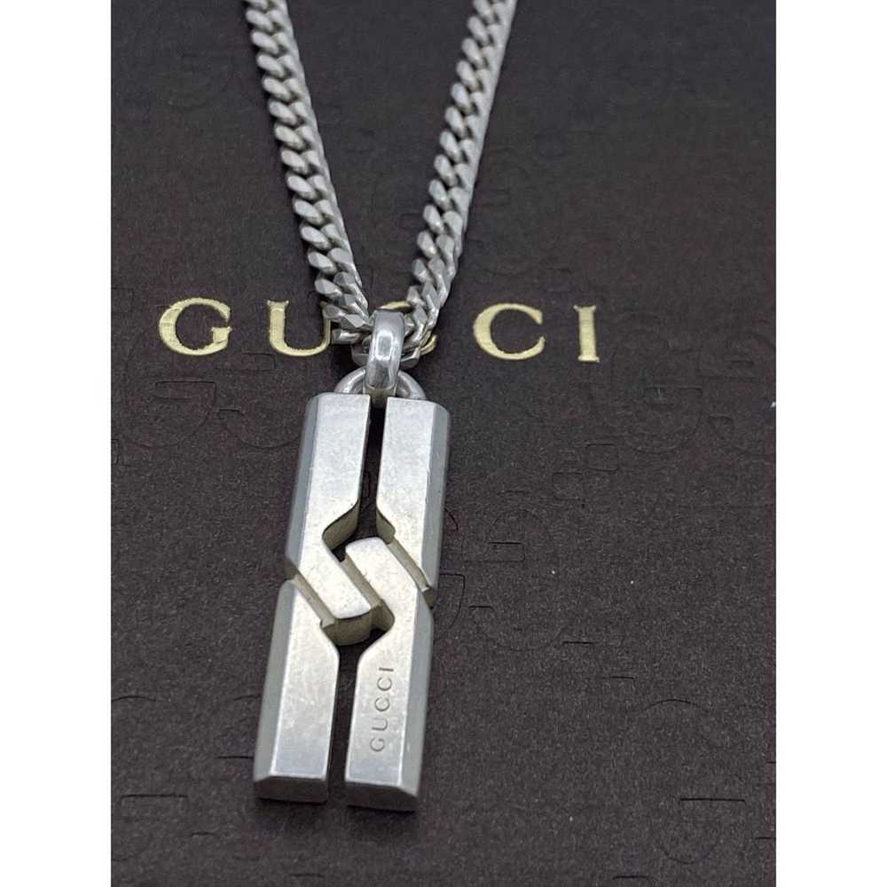 Gucci Gucci Sterling Sliver Pendant Necklace - image 3