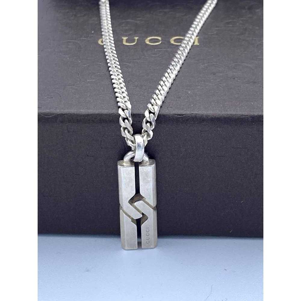 Gucci Gucci Sterling Sliver Pendant Necklace - image 6