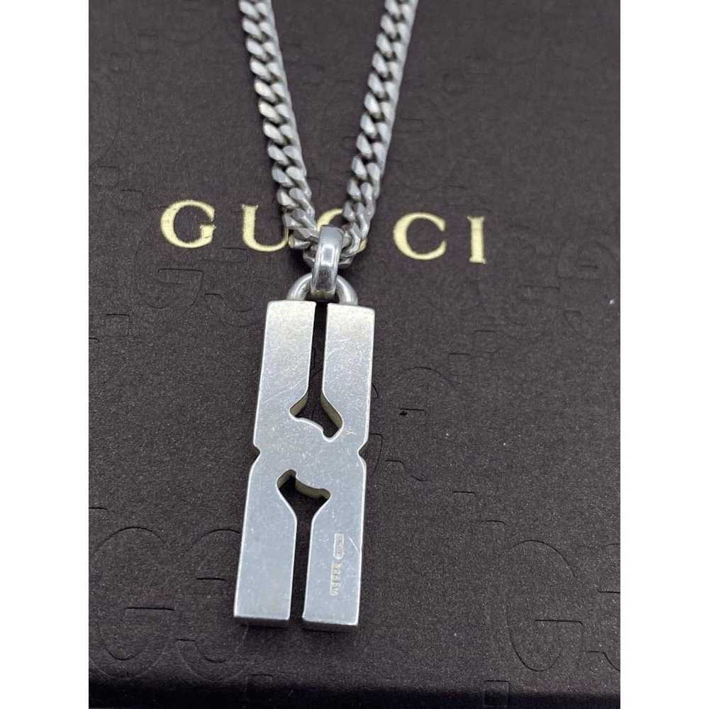 Gucci Gucci Sterling Sliver Pendant Necklace - image 7