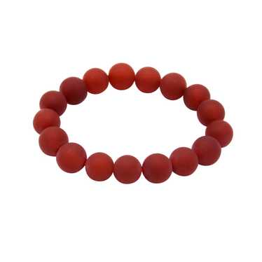 Bead Bracelet × Jewelry 🔴 Bracelet - Matte Red A… - image 1