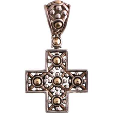 John Hardy Two Tone Cross Pendant