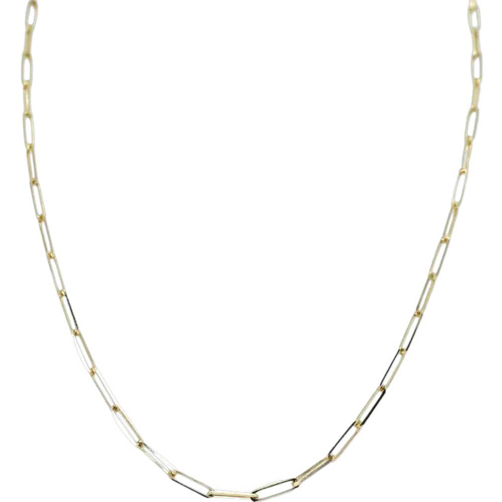 Yellow Gold 2.7mm Paperclip Chain, 24” - image 1