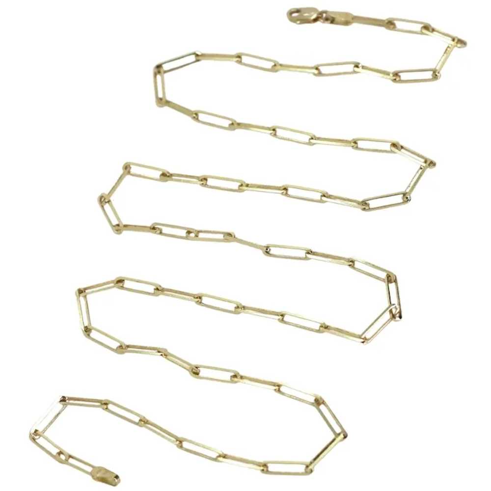 Yellow Gold 2.7mm Paperclip Chain, 24” - image 2