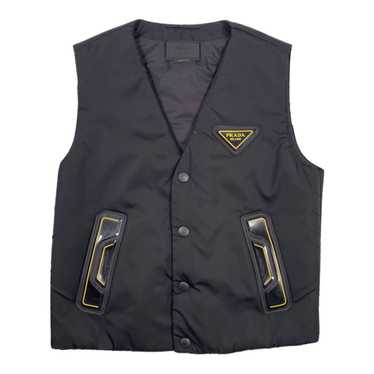 Prada Re-Nylon Gabardine Vest Black Yellow