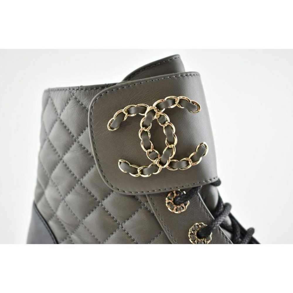 Chanel Leather biker boots - image 2