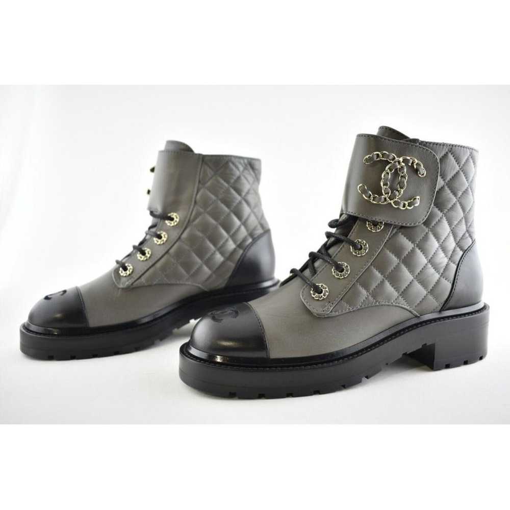 Chanel Leather biker boots - image 7