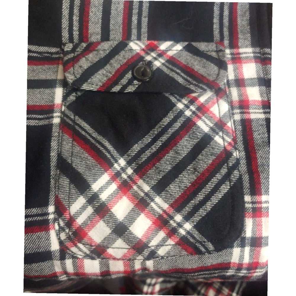 Vintage Womens Black Plaid Fleece Lined Button Up… - image 8