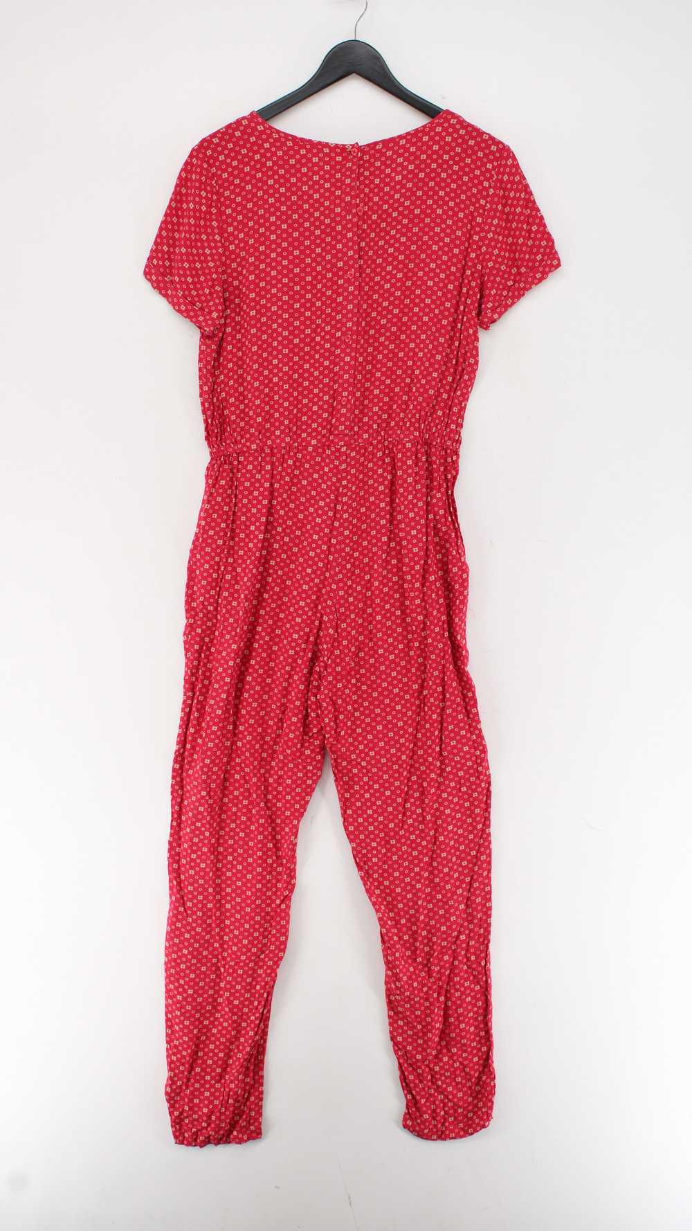 Next Women's Jumpsuit UK 12 Red Floral 100% Other… - image 2