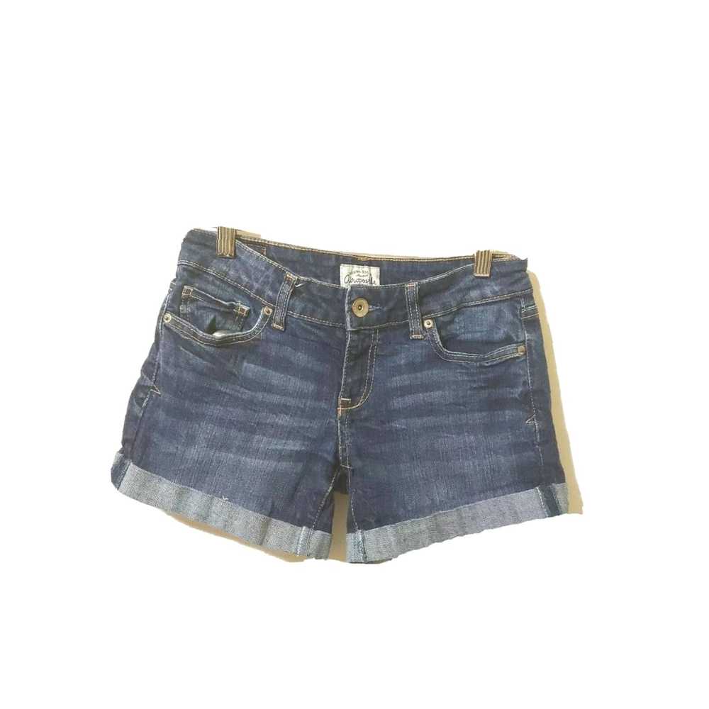 Vintage Blue Denim Cuffed Stretch Junior Shorts f… - image 1