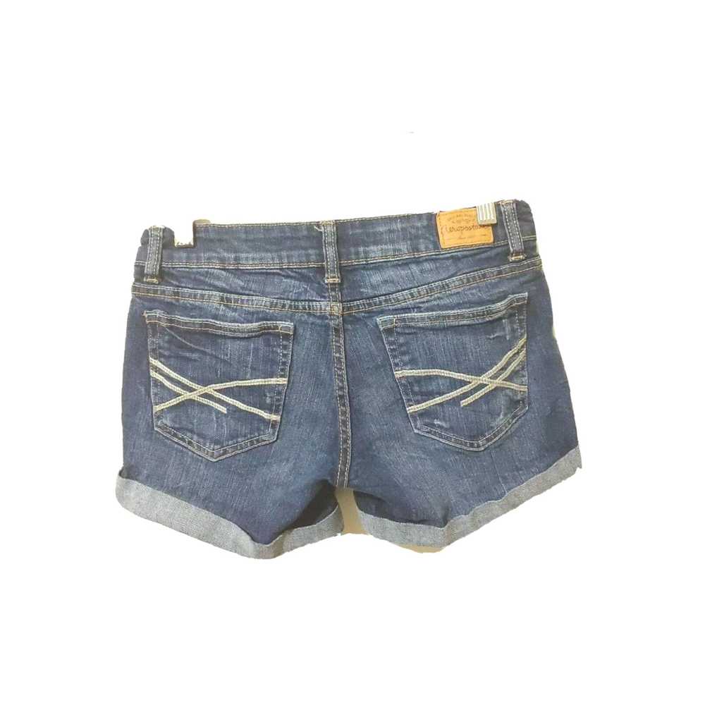 Vintage Blue Denim Cuffed Stretch Junior Shorts f… - image 2