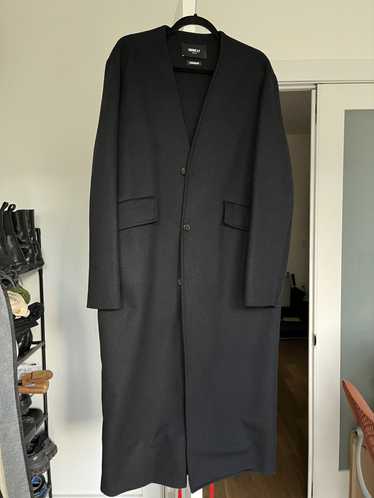 Yang Li Yang Li Collarless Wool Overcoat