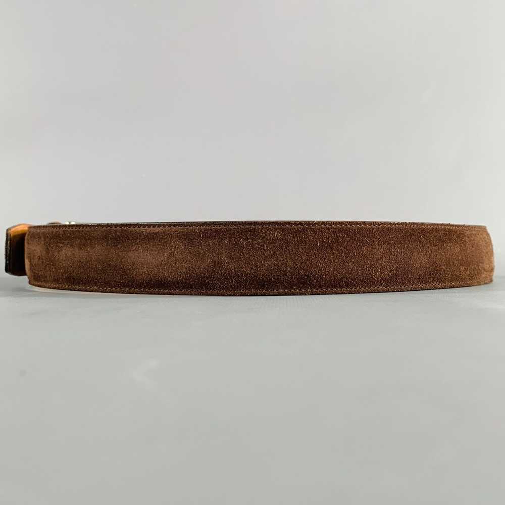 Canali Brown Silver Suede Belt - image 3