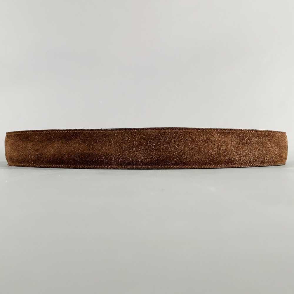 Canali Brown Silver Suede Belt - image 4