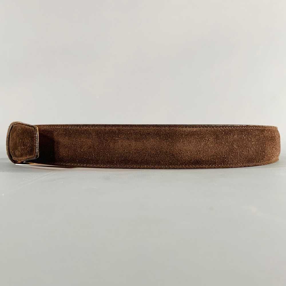 Canali Brown Silver Suede Belt - image 5