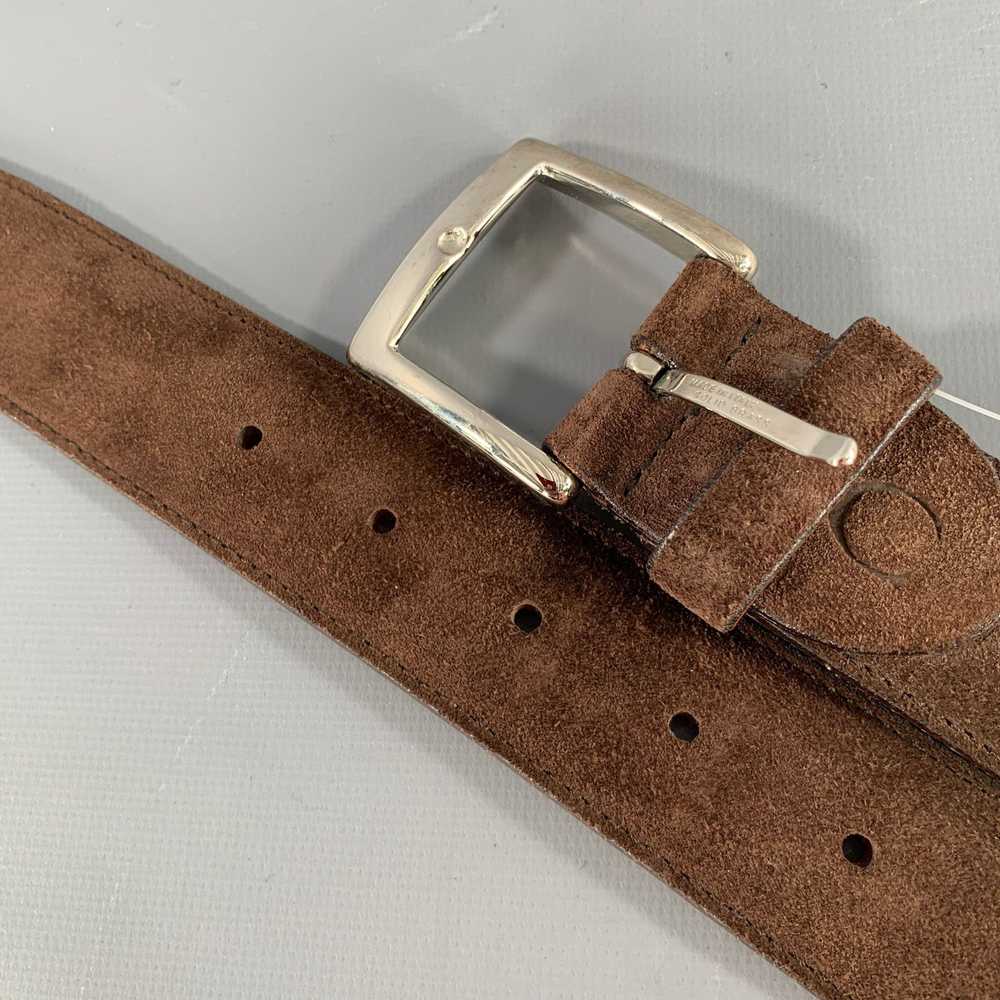 Canali Brown Silver Suede Belt - image 9