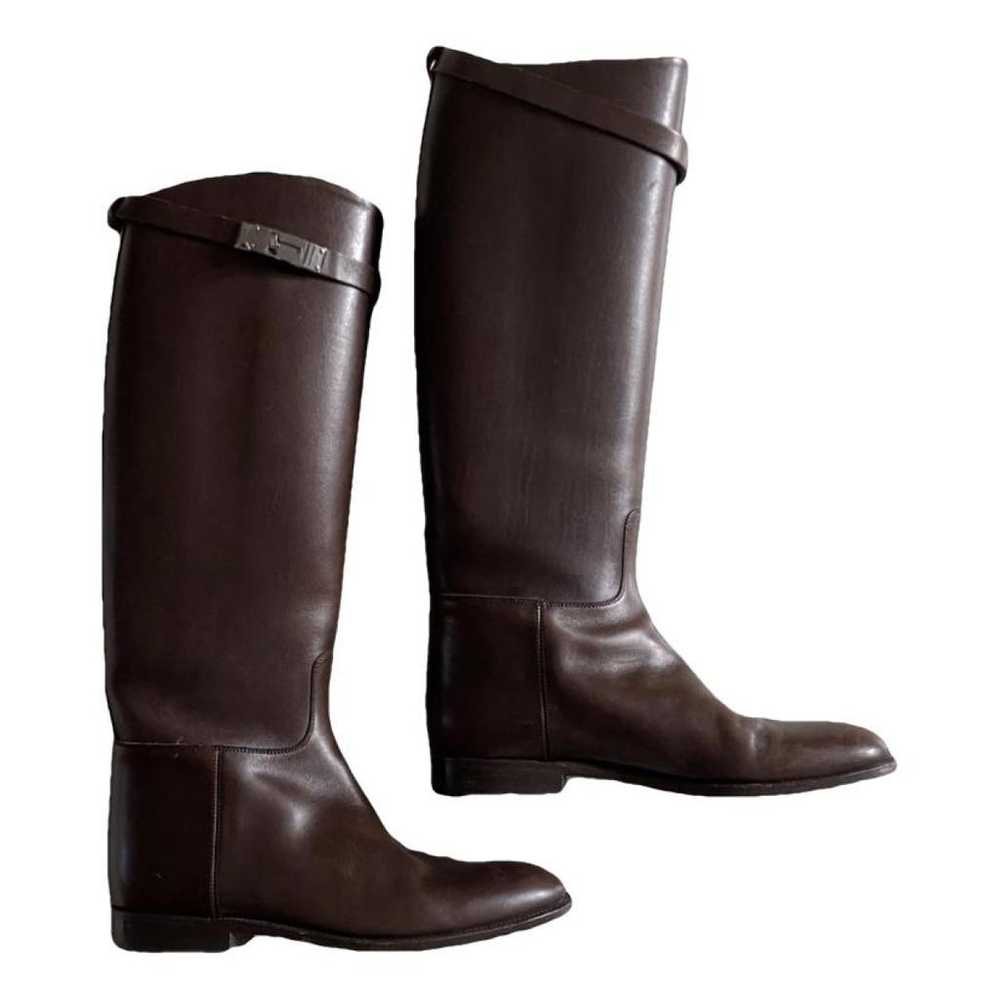 Hermès Jumping leather riding boots - image 1