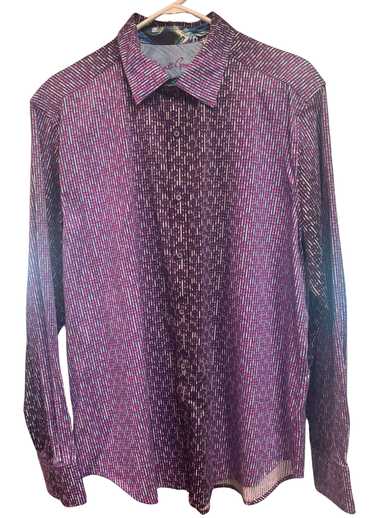 Robert Graham Purple plaid long sleeved button dow