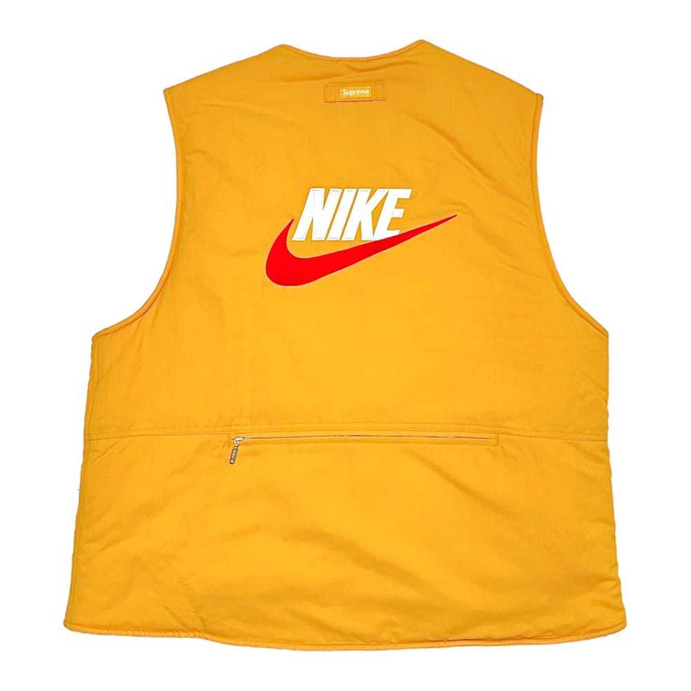 Supreme Nike Reversible Nylon Sherpa Vest Mustard - image 2