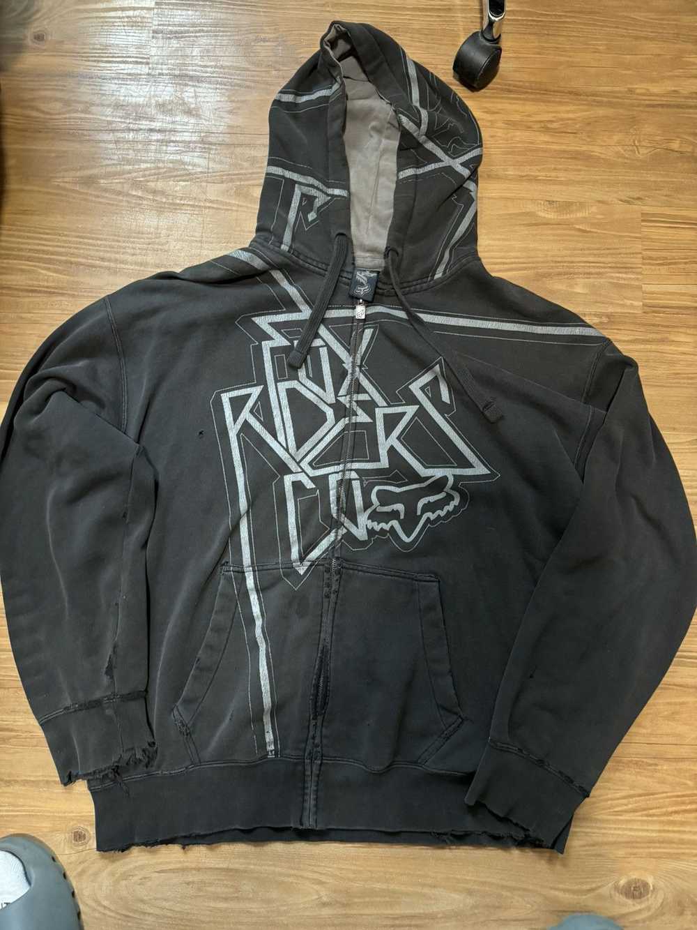 Fox × Fox Racing Thrashed Y2K Fox Racing Zip Up - image 1