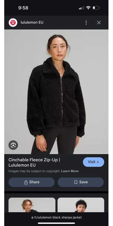 Lululemon Lululemon black Sherpa jacket size 6