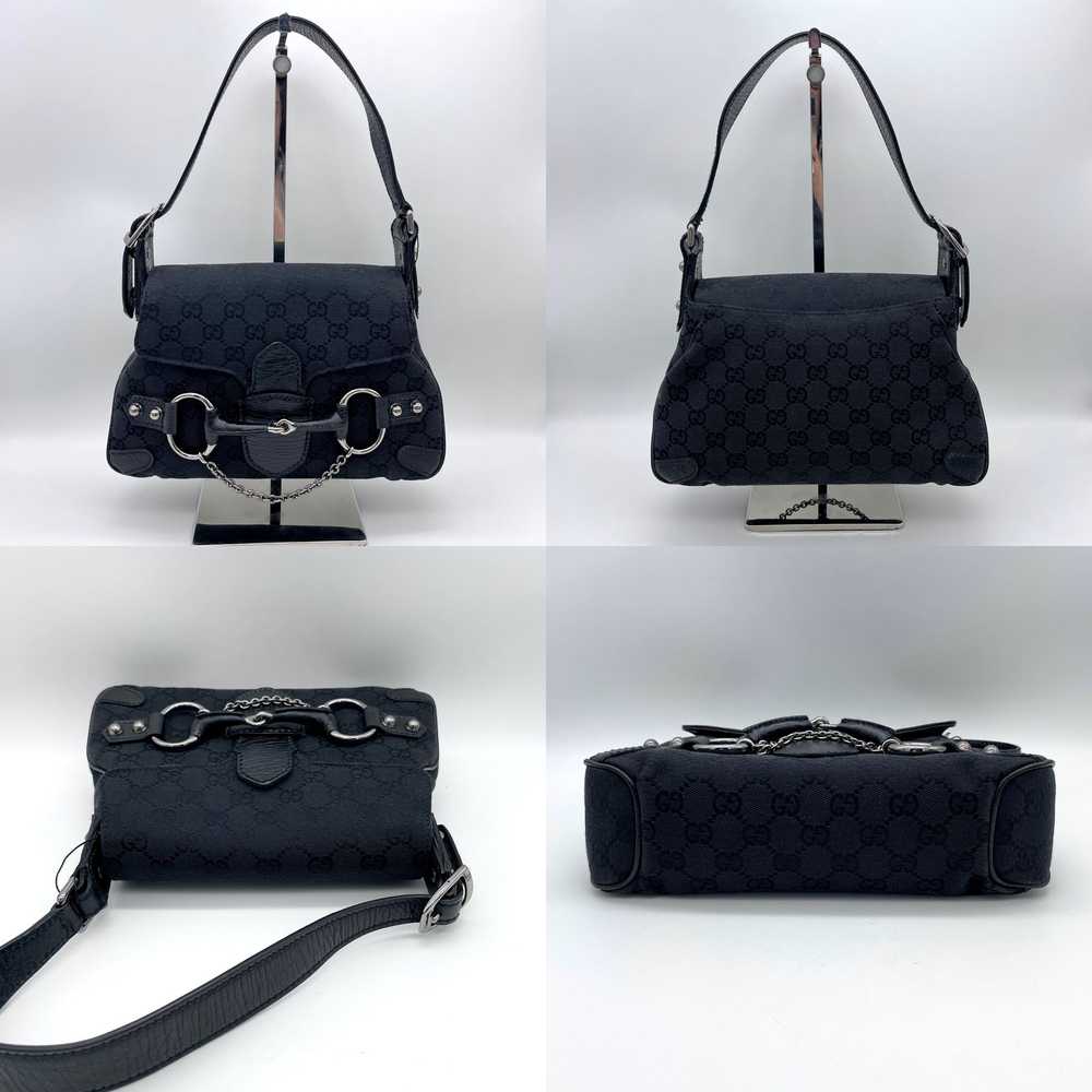 Gucci Gucci Gg Canvas Chain Horsebit One Shoulder… - image 3