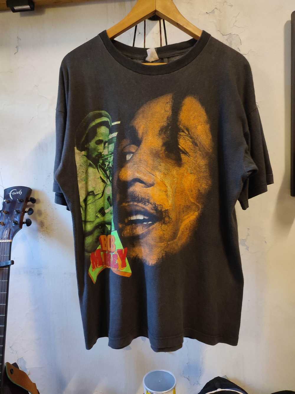 Bob Marley × Rap Tees × Vintage Vtg Bob Marley Ra… - image 1