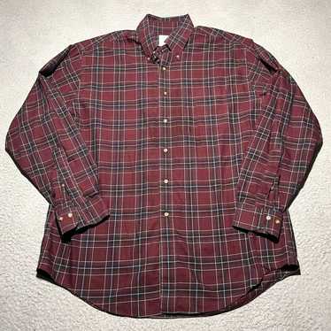 Brooks Brothers Classic Red Plaid Cotton Pocket Ac