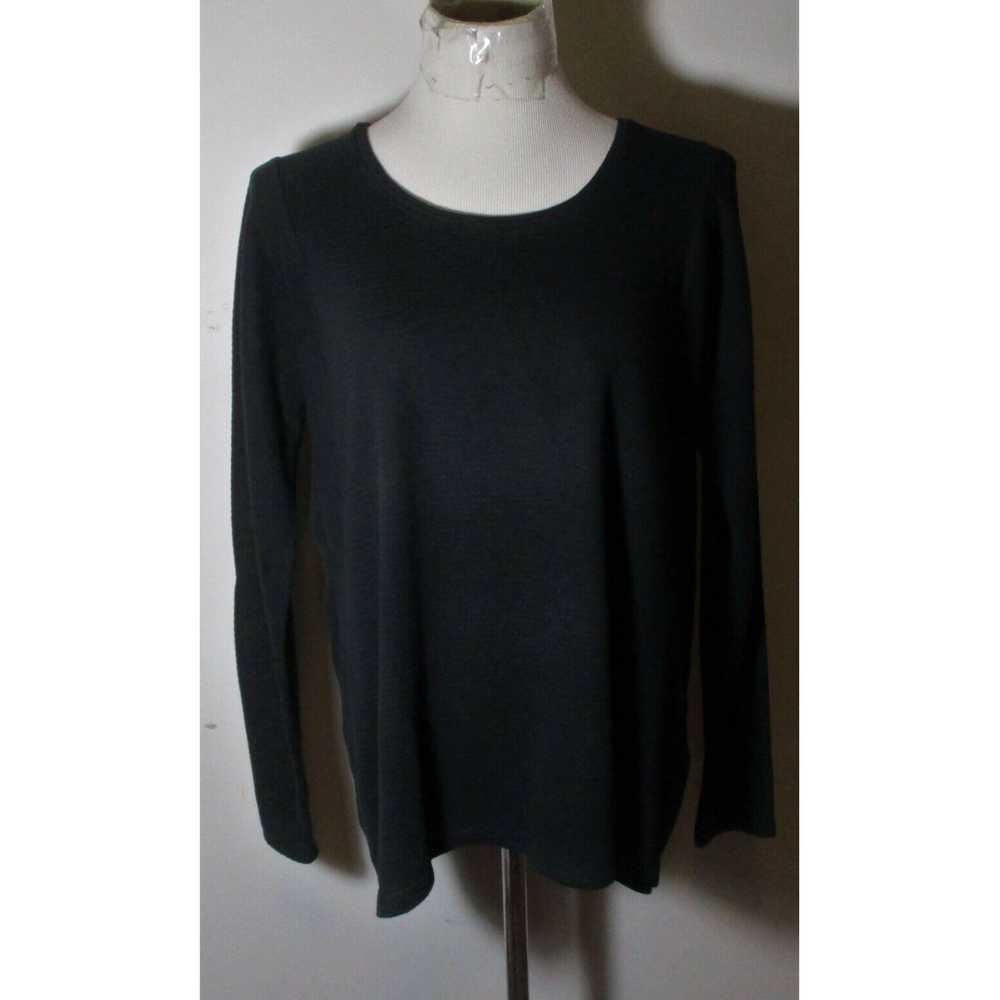 Vintage Classic Black 100 Percent Cotton Ribbed L… - image 1