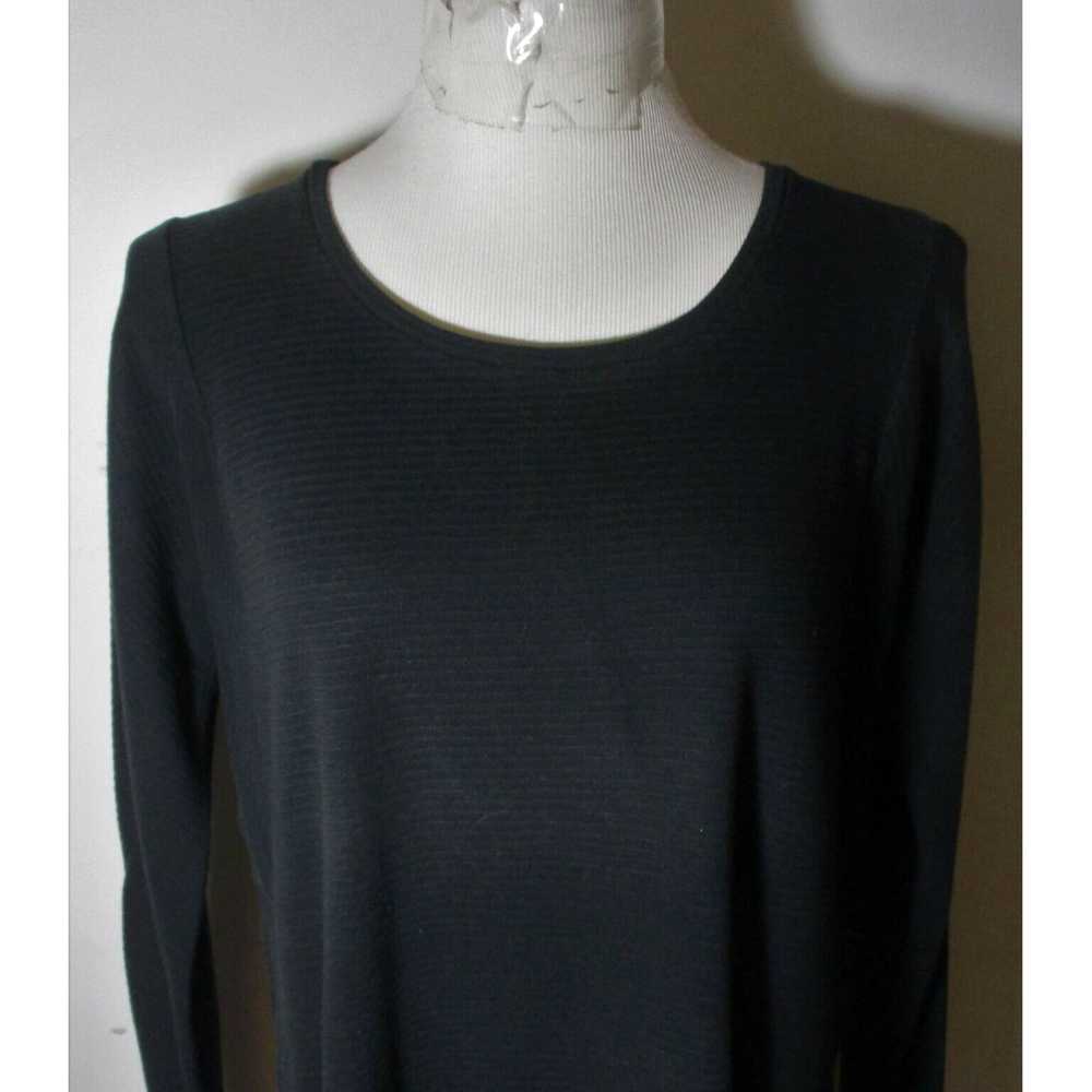 Vintage Classic Black 100 Percent Cotton Ribbed L… - image 2