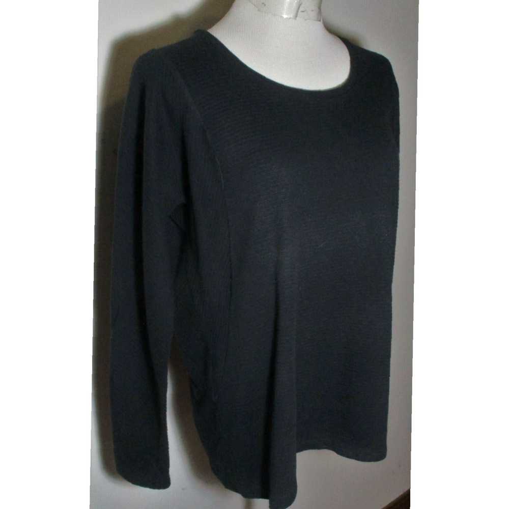 Vintage Classic Black 100 Percent Cotton Ribbed L… - image 3