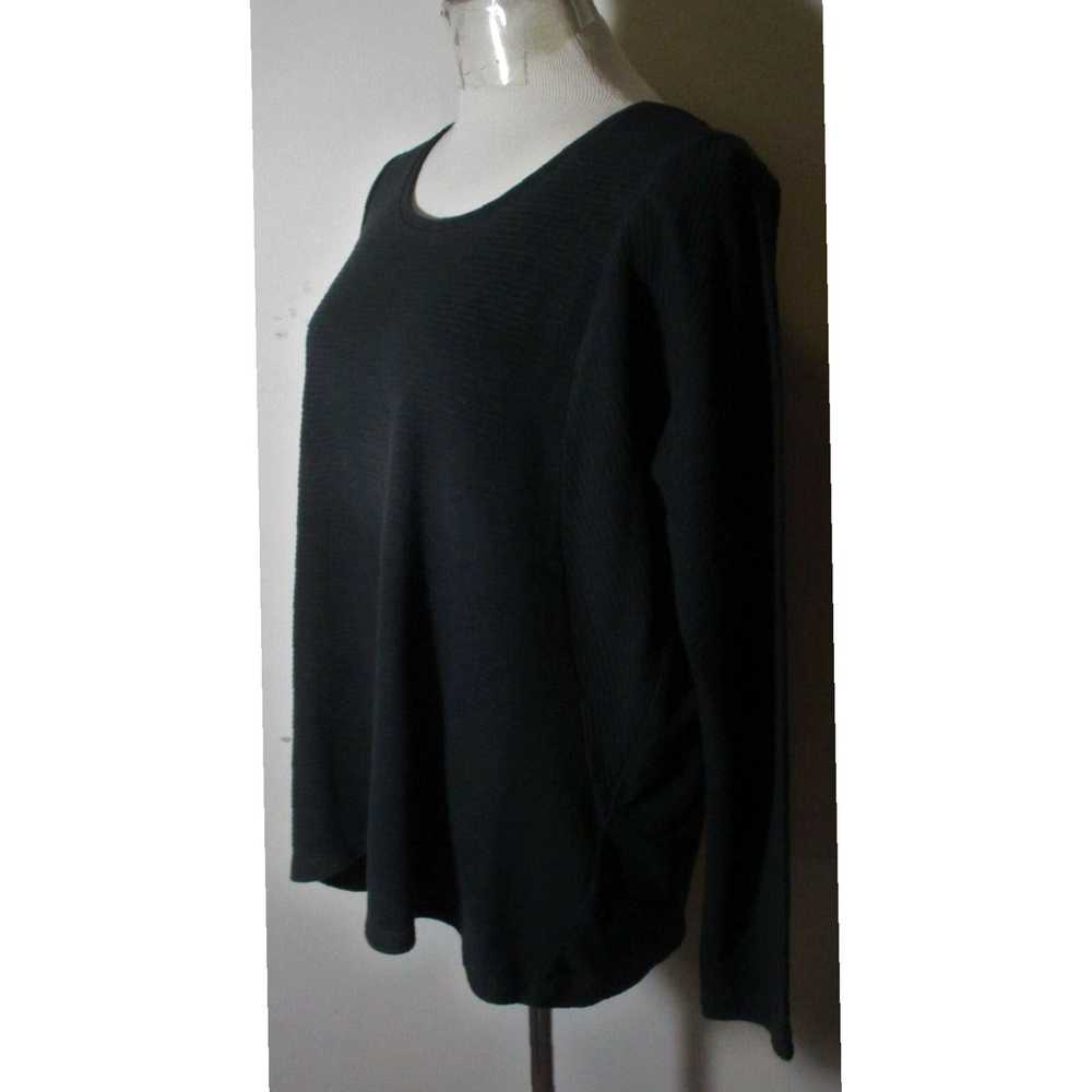 Vintage Classic Black 100 Percent Cotton Ribbed L… - image 4