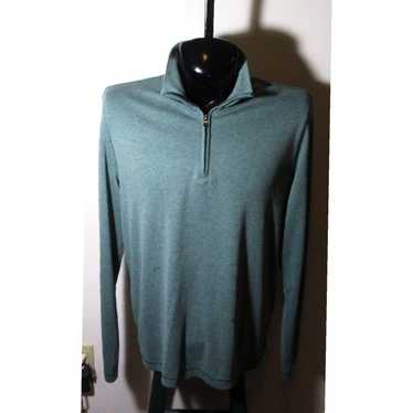 Michael Kors Luxurious Green Long Sleeve Half Zip… - image 1