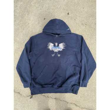 Nike Vintage Y2k 2000s Nike Athletics Navy Hoodie… - image 1