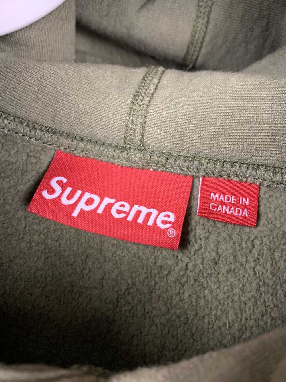 Supreme Supreme Chrome Classic Logo Hoodie Olive - image 3