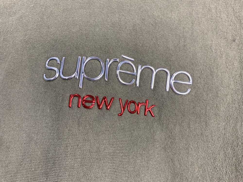 Supreme Supreme Chrome Classic Logo Hoodie Olive - image 4