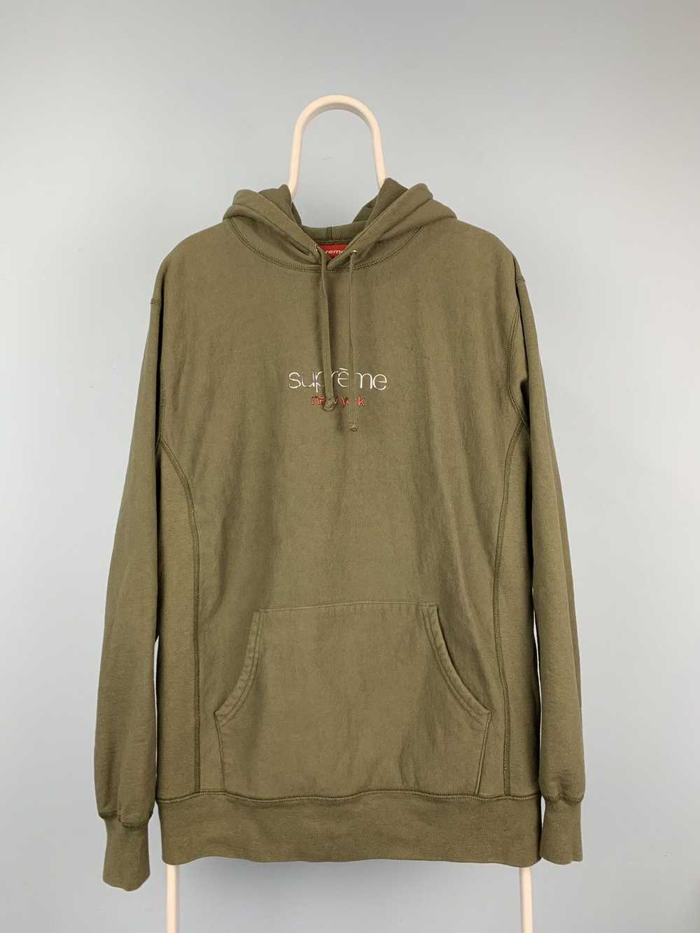 Supreme Supreme Chrome Classic Logo Hoodie Olive - image 6