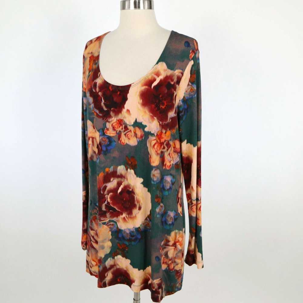 Vintage Bryn Walker Floral Scoop Neck Stretch Jer… - image 6