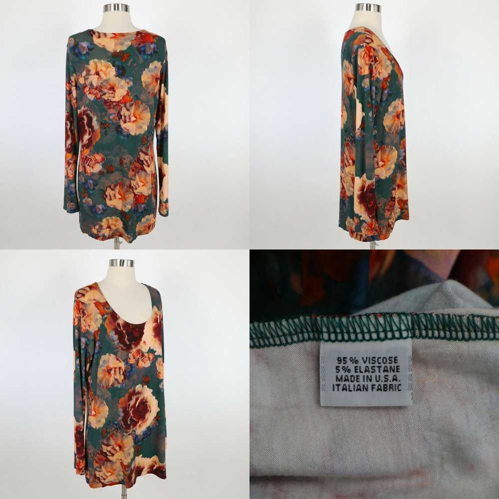 Vintage Bryn Walker Floral Scoop Neck Stretch Jer… - image 8