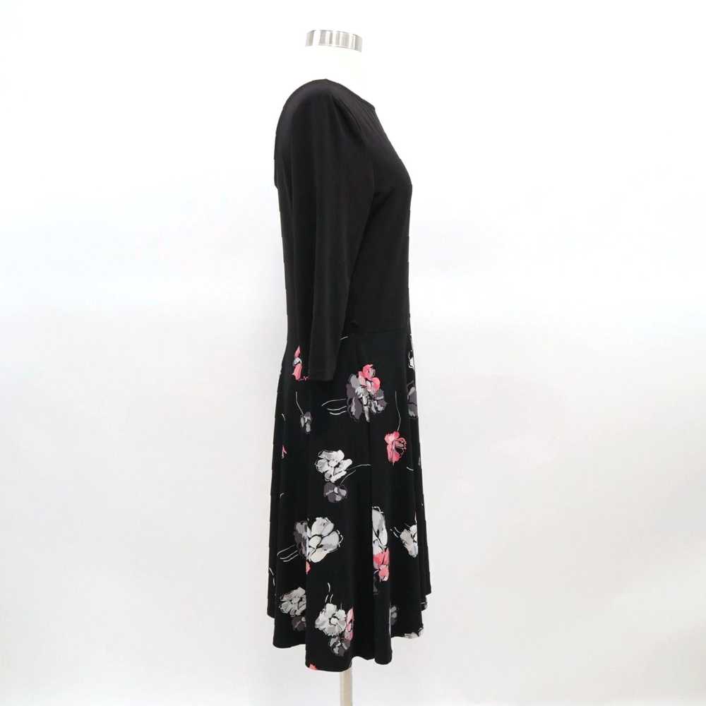 Vintage Floral Black White Red Stretch Leota Fit … - image 6