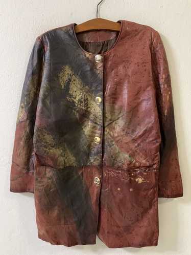 Leather Jacket × Other Made In Spain Paint Splatt… - image 1