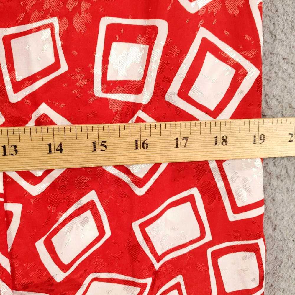 Vintage Stunning Red and White Geometric Pattern … - image 4