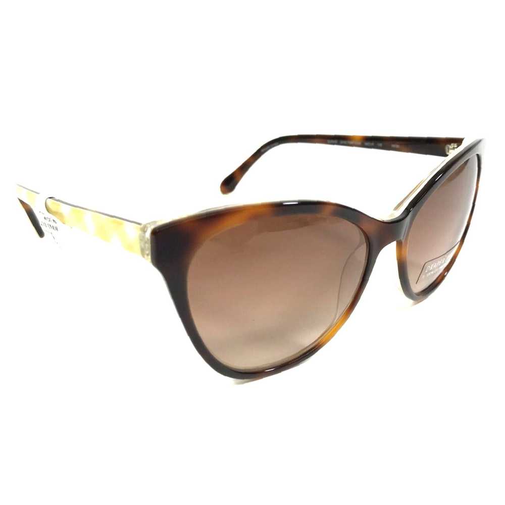 Vintage Brown Tortoise Shell Cat Eye Sunglasses w… - image 1