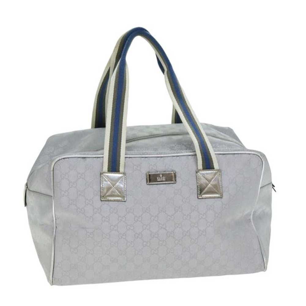 Gucci GUCCI GG Canvas Sherry Line Boston Bag Gray… - image 1