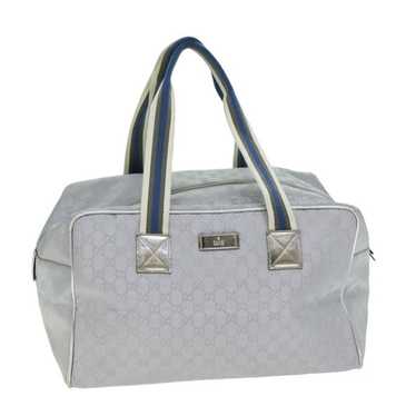 Gucci GUCCI GG Canvas Sherry Line Boston Bag Gray… - image 1